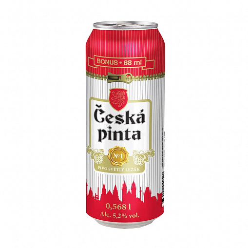 Пиво "CESKA PINTA" №1 светлое фильтр. 5,2% 0,568 л.. ж/б.