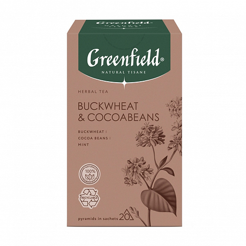 Чайный напиток "GREENFIELD" Buckwheat & Cocoabeans 20*1,8 гр. кор.