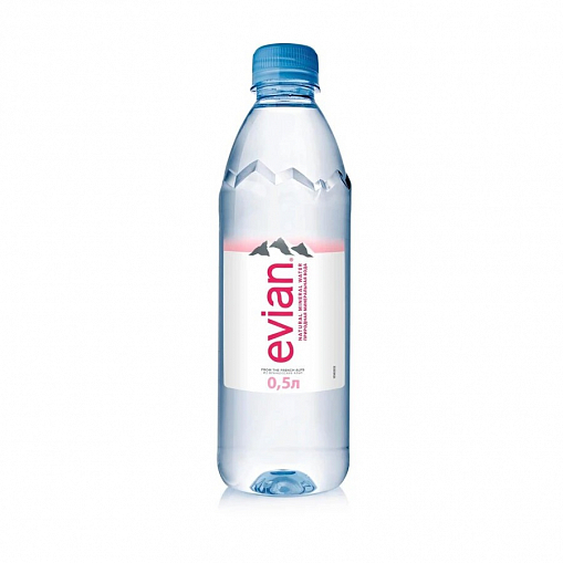 Вода  "EVIAN" негаз. минеральная 0,5 л. пл/б
