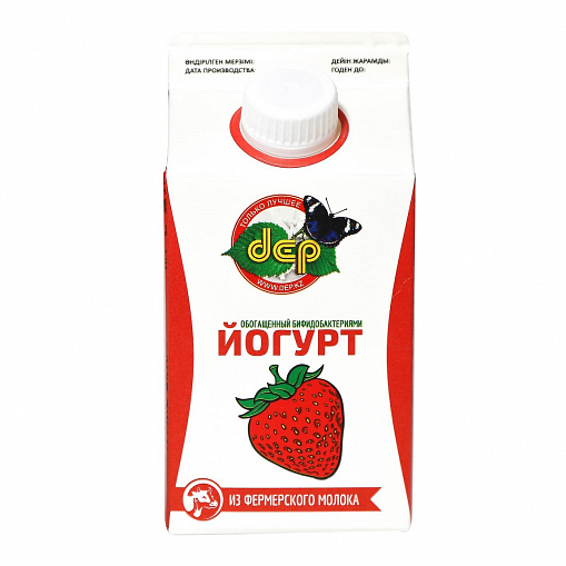 Йогурт "ДЕП" Клубника БИО 2,5 % 0,5 л. пл/ст
