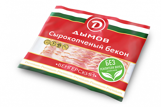 Бекон "ДЫМОВ" венгерский с/к. в/у. 200 гр.