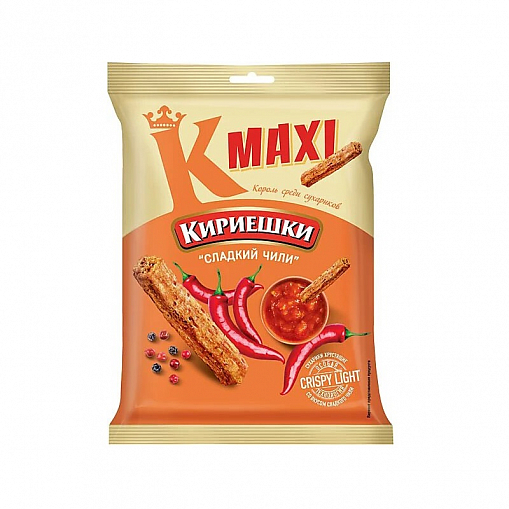 Сухарики "КИРИЕШКИ" Maxi Сладкий соус чили 60 гр. пак.