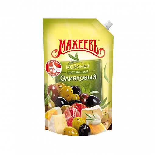 Майонез "МАХЕЕВ" Оливковый 67% 400 мл. пак.