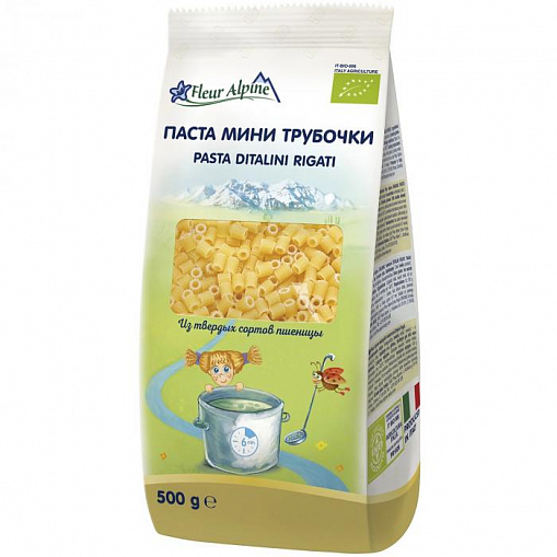 Паста Органик "FLEUR ALPINE" Мини трубочки 500 гр. пак. _