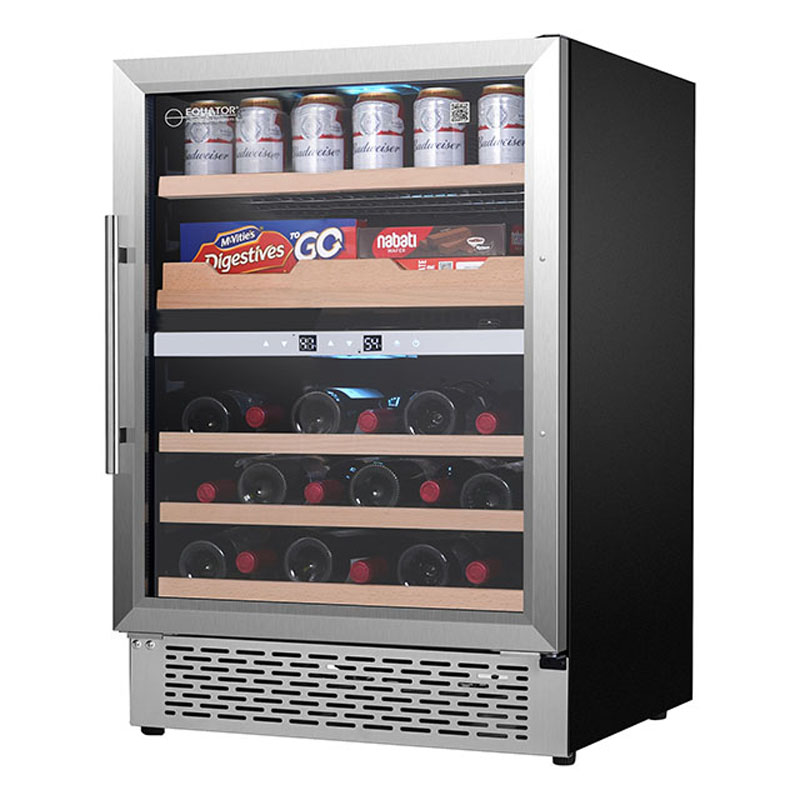 FRIDGES EQUATOR 2ZONE LUXURY GOURMET COOLER CENTER DZ FOR CANS WINE