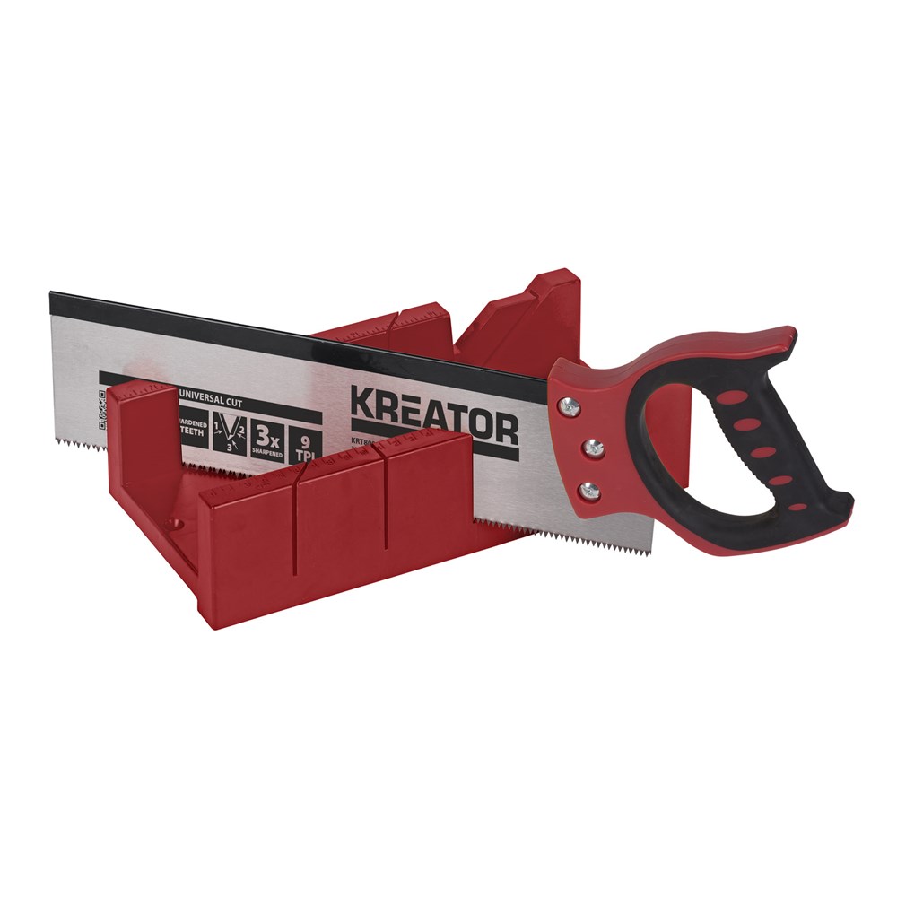 HAND SAWS KREATOR MITRE BOX + BACK SAW 350mm KRT809001