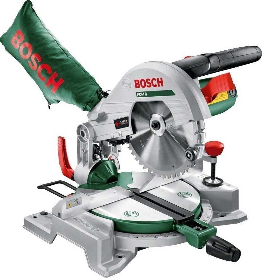 MITRE SAWS BOSCH MITRE SAW WITH LASER GUIDE 1200W PCM8