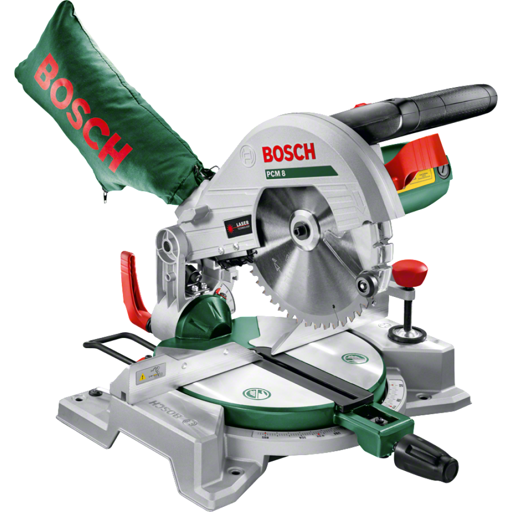 MITRE SAWS BOSCH MITRE SAW WITH LASER GUIDE 1200W PCM8