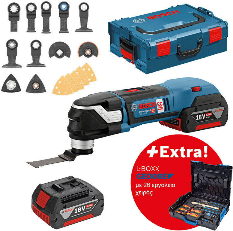 MULTITOOLS BOSCH PROFESSIONAL CORDLESS MULTICUTTER BATTERY TOOL 18V GOP18V28