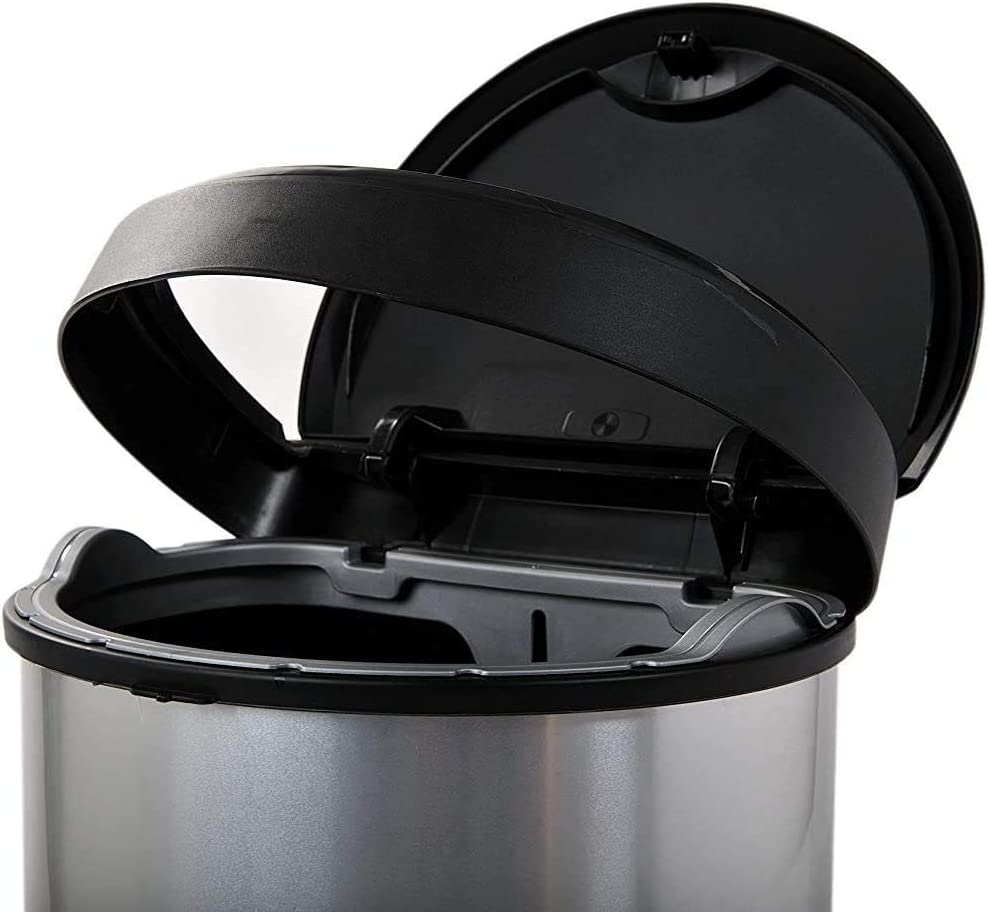 RUBBISH BINS RECYCLE BINS CURVER PEDAL DECO BIN 40L SILVER 626070