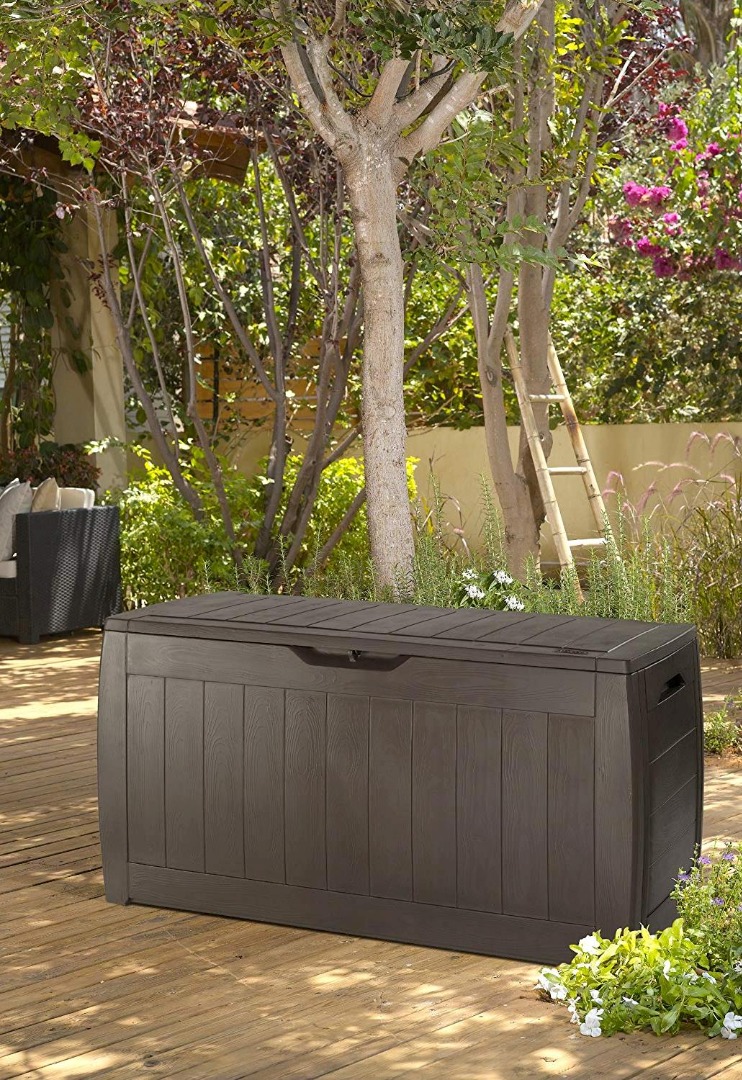 GARDEN STORAGE BOXES KETER HOLLYWOOD STORAGE BOX 270L POLYPROPYLENE