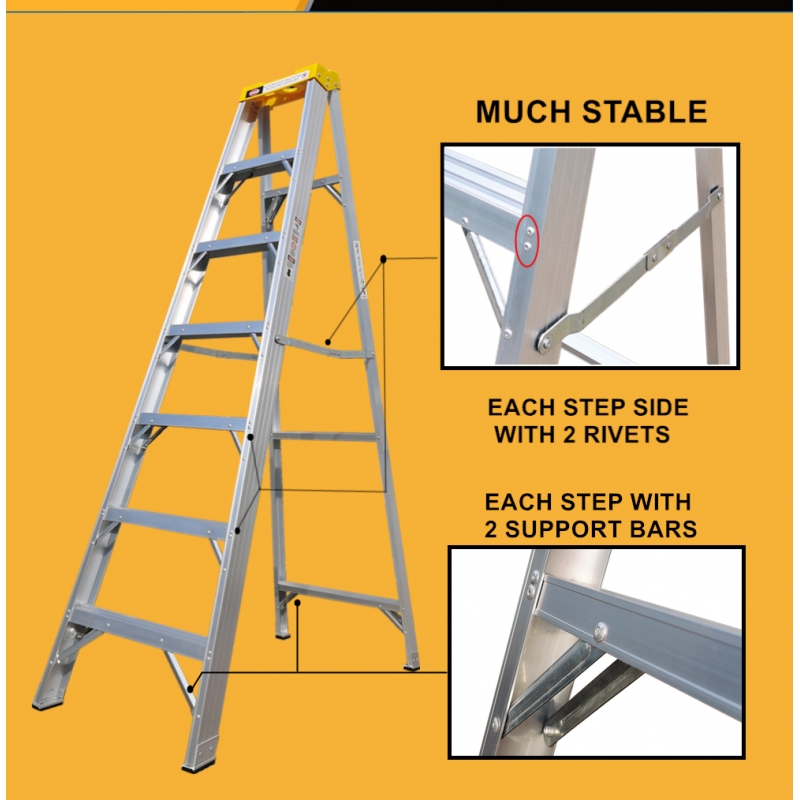 Home & Garden Cyprus KAOKEY ALUMINUM FOLDING LADDER 7 STEPS AP2627