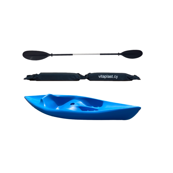 SUMMER PRODUCTS KAYAK SET WITH PADDLE AND CAR ROOF CUSHION IN
