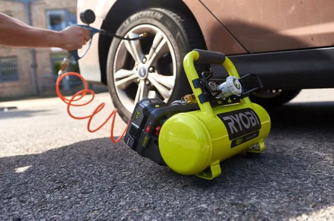 Ryobi 18v one+ 3.8 l air compressor on sale