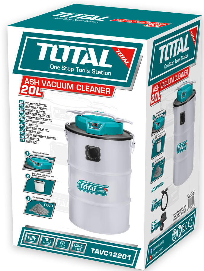 ASH VACUUMS TOTAL ASH VACUUM CLEANER 1200W 20L TAVC12201