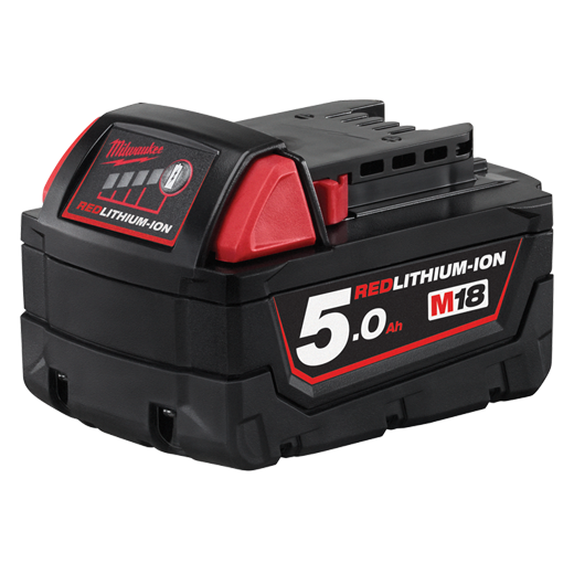 MILWAUKEE BATTERIES CHARGERS: MILWAUKEE M18™ BATTERY 18V 5Ah LI-ION RED ...