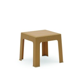 ANTARES OUTDOOR SIDE TABLE WOOD COLOR RESIN 49 x 49 x 42cm 1002WOOD  ANTARES ΒΟΗΘΗΤΙΚΟ ΤΡΑΠΕΖΙ ΧΡΩΜΑ ΞΥΛΟΥ RESIN 49 x 49 x 42cm 1002WOOD