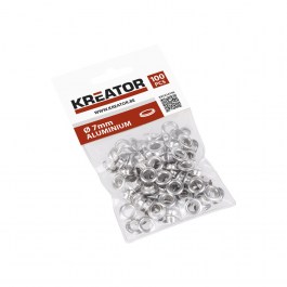 KREATOR SET EYELETS ALUMINIUM  7mm 100PCS KRT616106  KREATOR ΣΕΤ ΧΑΛΚΑΔΕΣ ΑΛΟΥΜΙΝΙΟΥ 7mm 100PCS KRT616106