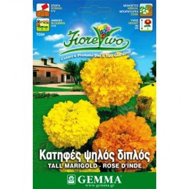 TALL MARIGOLDS - Rose d'Inde SEEDS ΣΠΟΡΟΙ ΚΑΤΗΦΕΣ ΨΗΛΟΣ ΔΙΠΛΟΣ