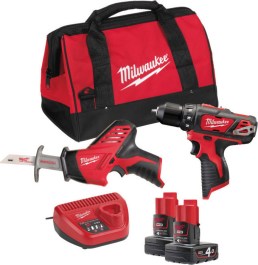 MILWAUKEE M12™ CORDLESS SUB COMPACT DRILL DRIVER 12V AND SUB COMPACT HACKZALL 12V WITH TWO BATTERIES 12V 4.0AH M12BPP2C-402B MILWAUKEE M12™ ΔΡΑΠΑΝΟΚΑΤΣΑΒΙΔΟ ΜΠΑΤΑΡΙΑΣ 12V ΚΑΙ ΠΑΛΜΙΚΟ ΠΡΙΟΝΙ ΜΠΑΤΑΡΙΑΣ 12V ΜΕ 2 ΜΠΑΤΑΡΙΕΣ 4.0AH M12BPP2C-402B