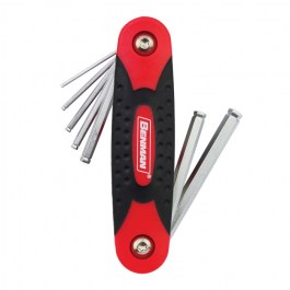 BENMAN SET FOLDING TURBALL HEX KEY WRENCH 7 PCS 70404   BENMAN ΣΕΤ ΕΠΑΓΓΕΛΜΑΤΙΚΑ ΚΛΕΙΔΙΑ ΑΛΛΕΝ ΣΕ ΣΟΥΓΙΑ 7 PCS 70404