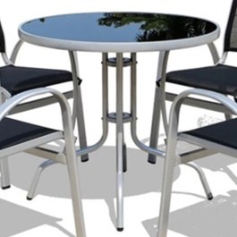 BERMUDA OUTDOOR TABLE WITH CHAMPAGNE ALUMINIUM 19781 BERMUDA ΤΡΑΠΕΖΙ ΚΗΠΟΥ ΑΠΟ ΣΑΜΠΑΝΙΖΕ ΑΛΟΥΜΙΝΙΟ 19781