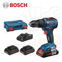 BOSCH CORDLESS IMPACT DRILL DRIVER 18V BRUSHLESS 3x4AH GSB18V-55 BOSCH ΔΡΑΠΑΝΟΚΑΤΣΑΒΙΔΟ ΜΠΑΤΑΡΙΑΣ 18V ΧΩΡΙΣ ΨΥΚΤΡΑ 3x4.0AH GSB18V-55