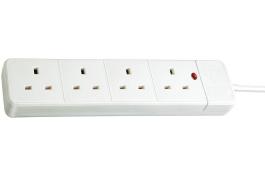 BRENNENSTUHL 4 WAY EXTENSION SOCKET WITH NEON INDICATOR 2M WHITE 1150623444 BRENNENSTUHL ΤΕΤΡΑΠΛΟ ΠΟΛΥΜΠΡΙΖΟ 2M ΜΕ ΕΝΔΕΙΞΗ ΝΕΟΝ ΛΕΥΚΟ 1150623444