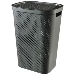 CURVER INFINITY LAUNDRY HAMPER DOTS 60L RESIN GREY 626103 KETER ΚΑΛΑΘΙ ΑΠΛΥΤΩΝ ΡΗΤΙΝΗΣ 60L ΓΚΡΙ 626103