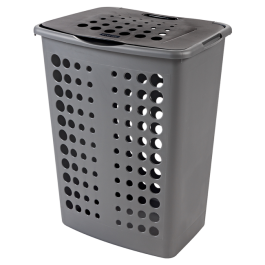 CURVER LAUNDRY HAMPER VICTOR 60L RESIN ALUMINIUM SILVER 626098 KETER ΚΑΛΑΘΙ ΑΠΛΥΤΩΝ ΡΗΤΙΝΗΣ 60L ΣΕ ΧΡΩΜΑ ΑΛΟΥΜΙΝΙΟ ΑΣΗΜΙ 626098