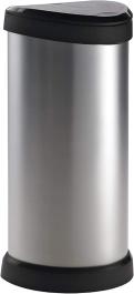 CURVER PEDAL DECO BIN 40L SILVER 626070 CURVER ΗΜΙΚΥΚΛΙΚΟΣ ΚΑΔΟΣ ΑΠΟΡΡΙΜΑΤΩΝ ΑΣΗΜΙ 40L 626070