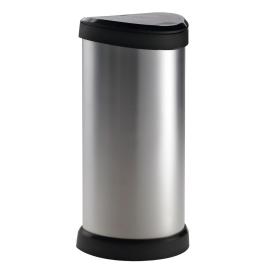 CURVER PUSH DECO BIN METAL SILVER 40L 626063 CURVER ΗΜΙΚΥΚΛΙΚΟΣ ΚΑΔΟΣ ΑΠΟΡΡΙΜΑΤΩΝ ΑΣΗΜΙ 40L 626063 