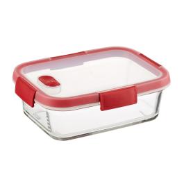 CURVER SMART COOK FOOD STORAGE CONTAINER RECTANGULAR 0.9L RED LID GLASS 626370 CURVER ΔΟΧΕΙΟ ΦΑΓΗΤΟΥ ΟΡΘΟΓΩΝΙΟ 0,9L ΚΟΚΚΙΝΟ ΚΑΠΑΚΙ ΓΥΑΛΙ 626370
