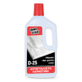 DUROSTICK D-25 SELF POLISHING LIQUID FOR MARBLE - HONED GRANITE & COTTO FLOORING 1LT TRANSPARENT NT2501 DUROSTICK D-25 ΑΥΤΟΓΥΑΛΙΣΤΙΚΗ ΠΑΡΚΕΤΙΝΗ ΓΙΑ ΜΑΡΜΑΡΟ - ΜΑΤ ΓΡΑΝΙΤΩΝ & COTTO 1LT ΔΙΑΦΑΝΕΣ NT2501
