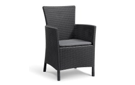 ALLIBERT IOWA ARMCHAIR PLASTIC GRAPHITE ALLIBERT IOWA ΠΟΛΥΘΡΟΝΑ ΠΛΑΣΤΙΚΗ ΣΕ ΧΡΩΜΑ ΓΡΑΦΙΤΗ