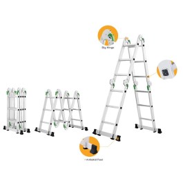 KAOKEY MULTI PURPOSE ALUMINIUM LADDER 3.5M 12 STEPS JD503 KAOKEY ANAΔΙΠΛΟΥΜΕΝΗ ΣΚΑΛΑ ΠΟΛΛΑΠΛΩΝ ΧΡΗΣΕΩΝ ΑΛΟΥΜΙΝΙΟΥ 3.5M 12 ΣΚΑΛΟΠΑΤΙΑ JD503