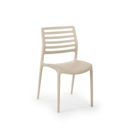 LOUISE OUTDOOR CHAIR BEIGE POLYPROPYLENE 18006  LOUISE ΚΑΡΕΚΛΑ ΕΞΩΤΕΡΙΚΟΥ ΧΩΡΟΥ ΣΕ ΧΡΩΜΑ ΜΠΕΖ ΑΠΟ ΠΟΛΥΠΡΟΠΥΛΕΝΙΟ 18006
