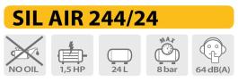 NUAIR_SILENT_PORTABLE_AIR_COMPRESSOR_24L_8BAR_1.5HP_64dBA_SIL_AIR_244-24_2
