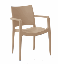 SPECTO OUTDOOR XL ARMCHAIR MILKY BROWN POLYPROPYLENE 18014 SPECTO ΚΑΡΕΚΛΑ ΚΗΠΟΥ XL ΣΕ ΧΡΩΜΑ ΓΑΛΑΚΤΩΔΕΣ ΚΑΦΕ ΑΠΟ ΠΟΛΥΠΡΟΠΥΛΕΝΙΟ 18014