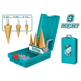 TOTAL STEP DRILL BIT SET 3PCS TACSD2031 TOTAL ΣΕΤ ΤΡΥΠΑΝΙΑ ΚΩΝΙΚΑ 3ΤΕΜ TACSD2031