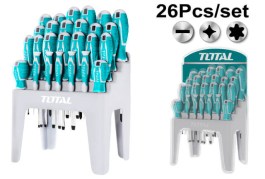 TOTAL SCREWDRIVER BITS SET 26PCS THT250626  TOTAL ΣΕΤ ΚΑΤΣΑΒΙΔΙΑ ΣΕ ΕΚΘΕΤΗΡΙΟ ΠΑΓΚΟΥ 26PCS THT250626