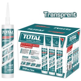 TOTAL ACETIC SILICONE SEALANT TRANSPARENT 300ML THT3512 TOTAL ΣΙΛΙΚΟΝΗ ΛΕΥΚΗ 300ML ΔΙΑΦΑΝΗ THT3512