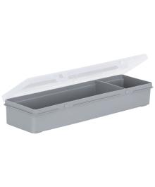 WHAM ORGANIZER 2 DIVISIONS SOFT GREY CLEAR 62323975 WHAM ΘΗΚΗ ΟΡΓΑΝΩΣΗΣ 2 ΘΕΣΕΩΝ ΑΠΑΛΟ ΓΚΡΙ ΜΕ ΔΙΑΦΑΝΟ ΚΑΠΑΚΙ 62323975