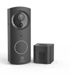 WOOX WIFI SMART BATTERY VIDEO DOORBELL AND CHIME BLACK R9061 22332 WOOX WIFI SMART ΚΟΥΔΟΥΝΙ ΠΟΡΤΑΣ ΜΕ ΚΑΜΕΡΑ ΜΠΑΤΑΡΙΑΣ ΜΑΥΡΟ R9061 22332