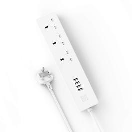 WOOX WIFI SMART POWERSTRIP 3 X UK OUTLET AND 4 X USB 5V4A R4517 19590 WOOX WIFI ΕΞΥΠΝΟ ΠΟΛΥΜΠΡΙΖΟ ΜΕ 3 X UK OUTLET AND 4 X USB 5V/4A R4517 19590
