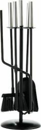 ZOGOMETAL FIREPLACE TOOL HOLDER 4PCS BLACK 1230B ZOGOMETAL ΣΕΤ ΕΡΓΑΛΕΙΩΝ ΤΖΑΚΙΟΥ ΜΕ ΚΡΕΜΑΝΤΑΛΑ 4 ΤΕΜ. ΜΑΥΡΟ 1230Β