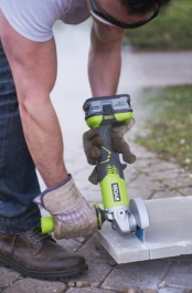 ANGLE GRINDERS RYOBI ONE CORDLESS ANGLE GRINDER STARTER KIT 18V WITH 4.0AH BATTERY AND CHARGER R18AG 140S
