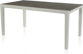 KETER HARMONY TABLE RESIN WHITE CAPPUCCINO KETER HARMONY ΤΡΑΠΕΖΙ ΕΞΩΤΕΡΙΚΟΥ ΧΩΡΟΥ ΑΠΟ ΡΗΤΙΝΗ ΣΕ ΧΡΩΜΑ ΛΕΥΚΟ ΚΑΠΟΥΤΣΙΝΟ