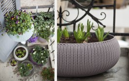 KETER RATTAN STYLE COZY PLANTERS M WITH CHAIN RESIN ELEGANT GREY KETER ΓΛΑΣΤΡΑ COZY M ΣΤΥΛ ΡΑΤΑΝ ΑΠΟ ΡΗΤΙΝΗ ΜΕ ΑΛΥΣΙΔΑ ΣΤΕΡΕΩΣΗΣ ΣΕ ΧΡΩΜΑ ΓΚΡΙ