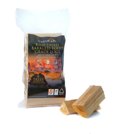 READYBLAZE FIREWOOD - BIRCH FOOD GRADE LOGS IN PLASTIC BAGS IN DIFFERENT QUANTITIES READYBLAZE ΑΠΟΦΛΟΙΩΜΕΝΟΙ ΚΟΡΜΟΙ ΣΗΜΥΔΑΣ ΓΙΑ ΜΑΓΕΙΡΙΚΗ ΣΕ ΠΛΑΣΤΙΚΗ ΣΑΚΟΥΛΑ 80ΤΕΜ X 8KG 640KG